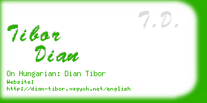 tibor dian business card